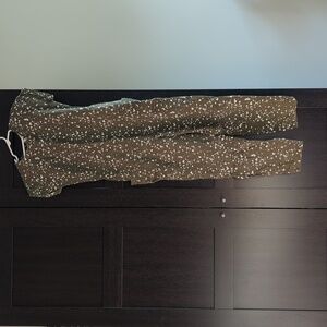 Girls' Size 10/12 Treasure & Bond "Painters Overalls" Romper Olive Green